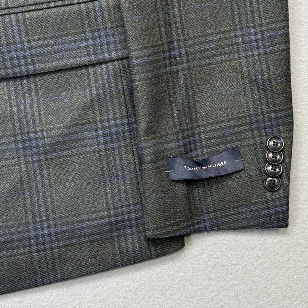 Tommy Hilfiger Men's Modern-Fit plaid Sport Coat green/blue 36S $295 - Picture 6 of 11